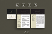 Professional Resume / Card Template, a Resume Template by MH Design Template (Thumbnail 1 of 4)