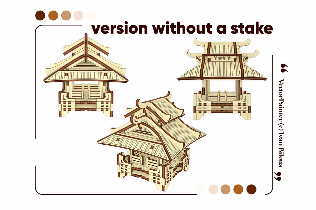 Asian Plant House - Laser Cut File, an Object Graphic by VectorPainter (Photo 11 of 15)