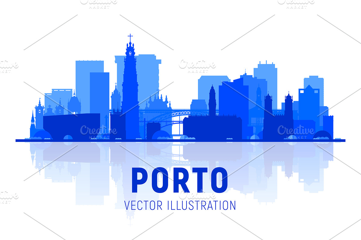 Porto Portugal skyline illustration, an Illustration by Sky and glass (Photo 5 of 7)