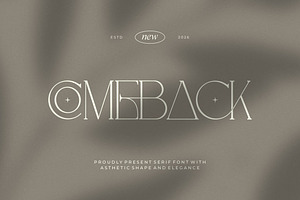 Comeback || Modern Classy Serif Font
