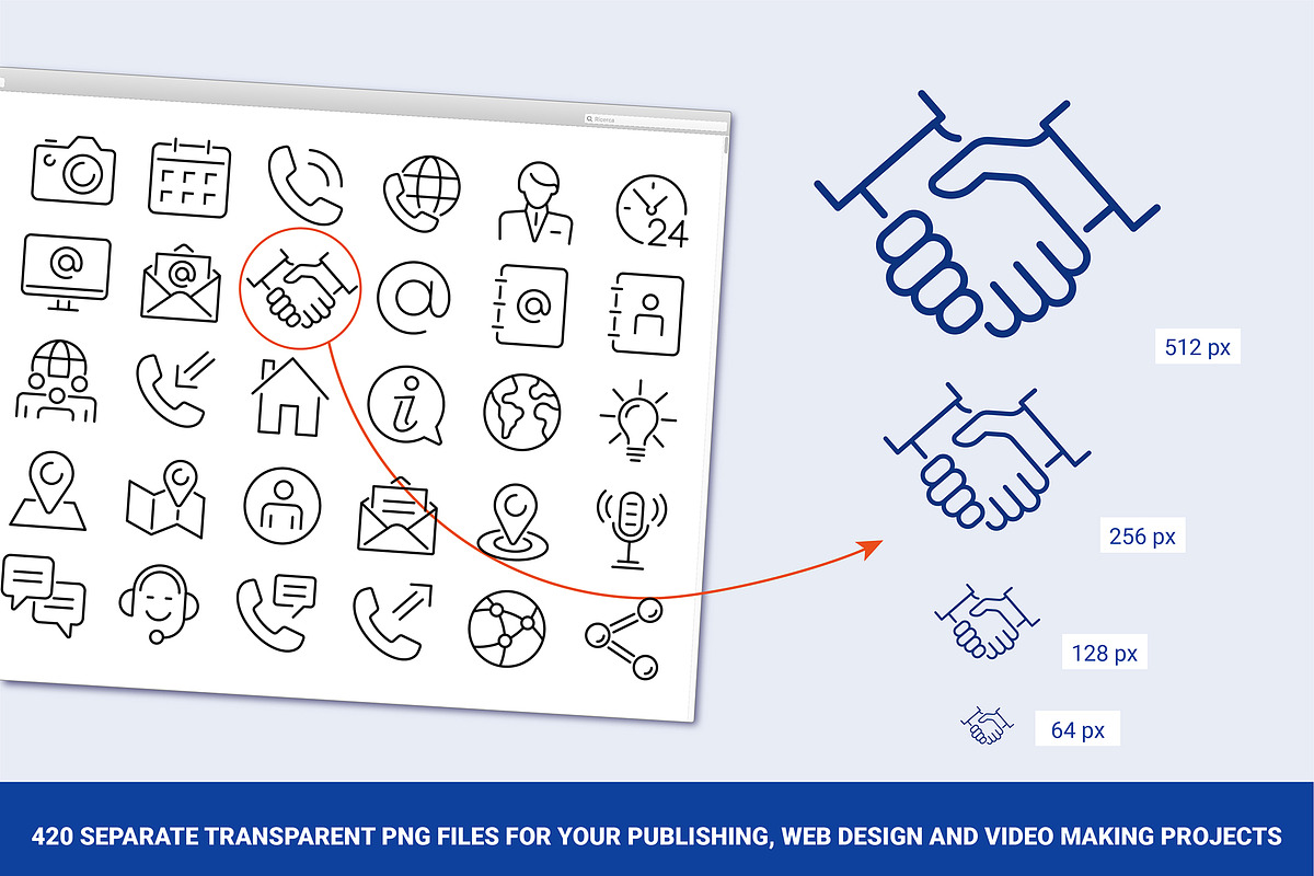 Contact Us Outline Vector Icon Set, an Outline Icon by FourLeafLover (Photo 6 of 6)