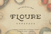 Floure Typeface + Extras, a Slab Serif Font by Refolve Design (Thumbnail 1 of 11)