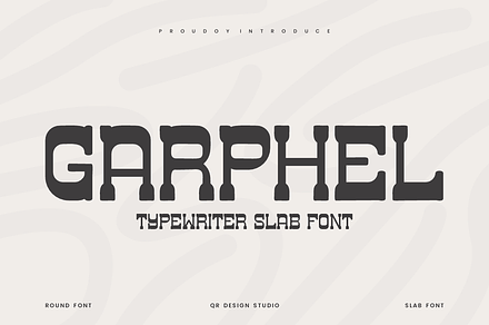 Garphel - Typewriter Slab Font, a Slab Serif Font by QR Design Studio