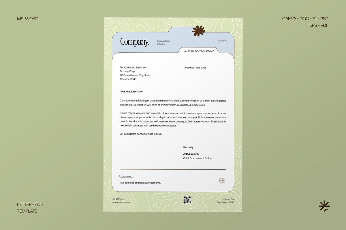 Letterhead Template - Foldo