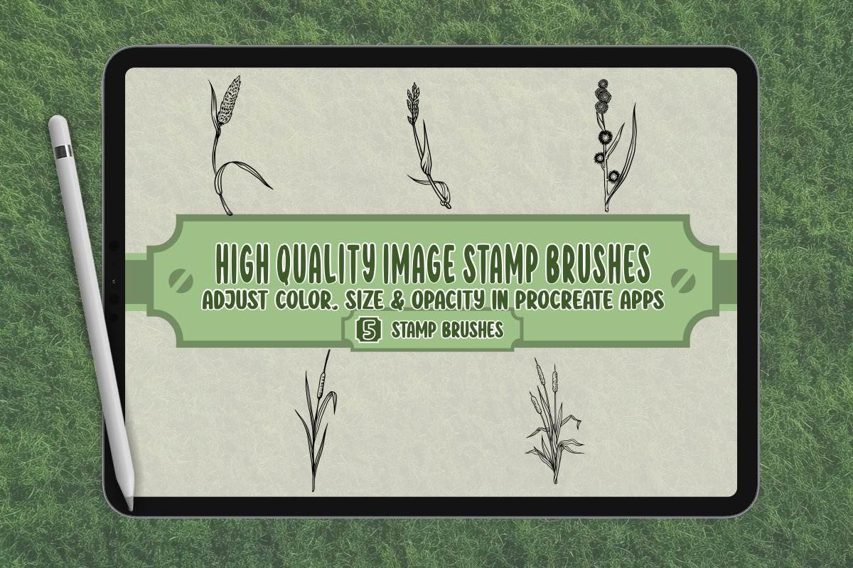 Reeds Brush Stamp Set for Procreate, a Brush Add-On by vectstudio (Photo 3 of 3)