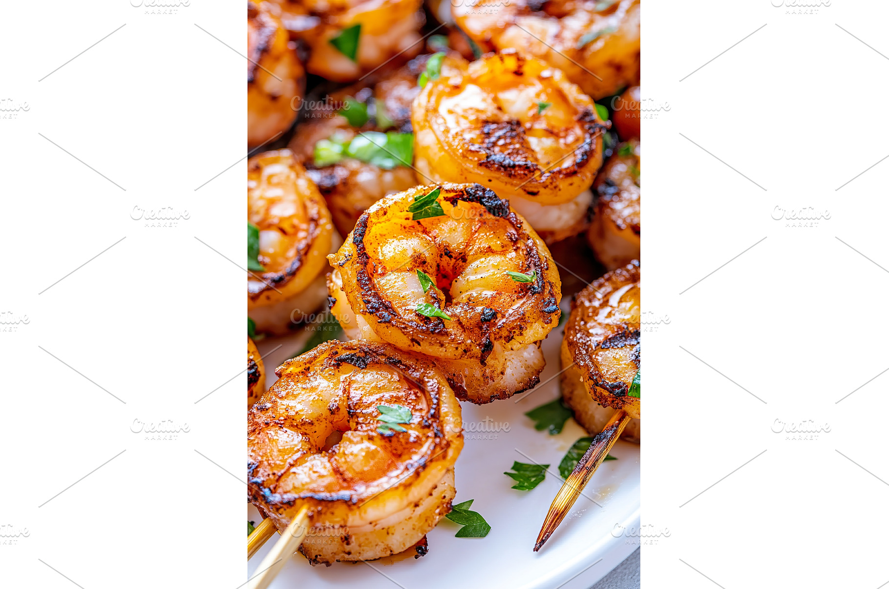 Delicious grilled shrimp skewers, a Food & Drink Photo by Lermont51