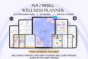 Wellness Digital Planner, a Templates & Theme by LumusStudio