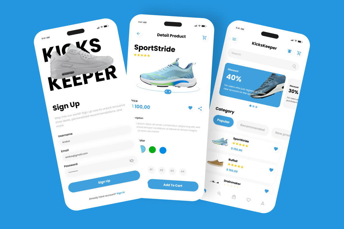 KicksKeeper - Shoe Store Mobile App, an App Template by twinstd (Photo 4 of 5)