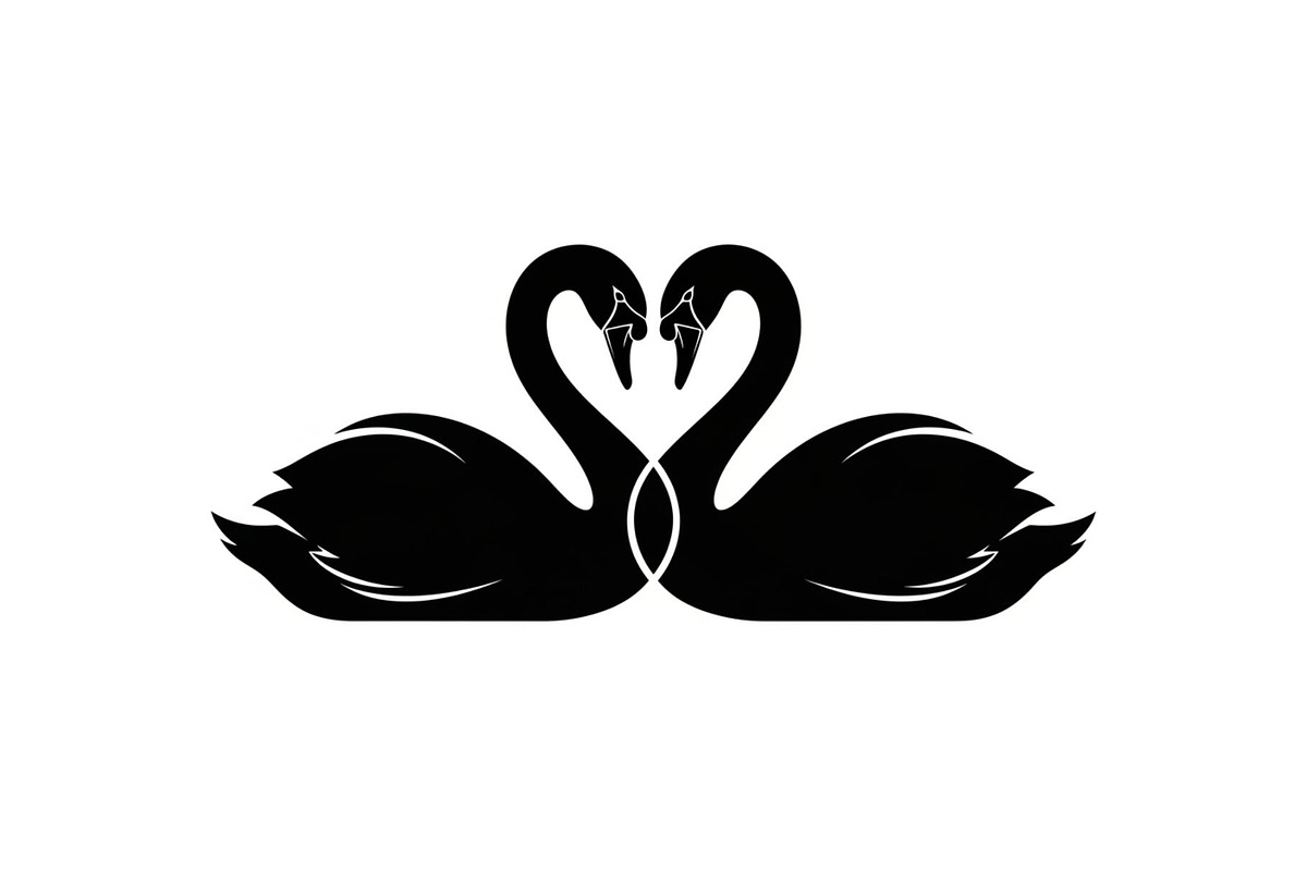 Swan Love Silhouette SVG Bundle, an Illustration by Designs_River (Photo 2 of 31)