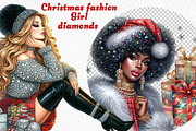 Christmas fashion Girl diamonds png, a Seasonal Illustration by FITALARTSNEDIGI (Thumbnail 6 of 10)