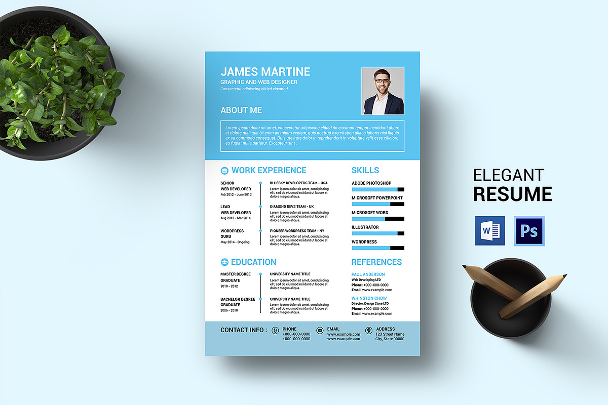 One Page Resume Bundle, a Resume Template by Template Shop (Photo 4 of 7)