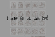 Cat Gift Box Clipart Set, an Animal Illustration by Palau (Thumbnail 7 of 10)