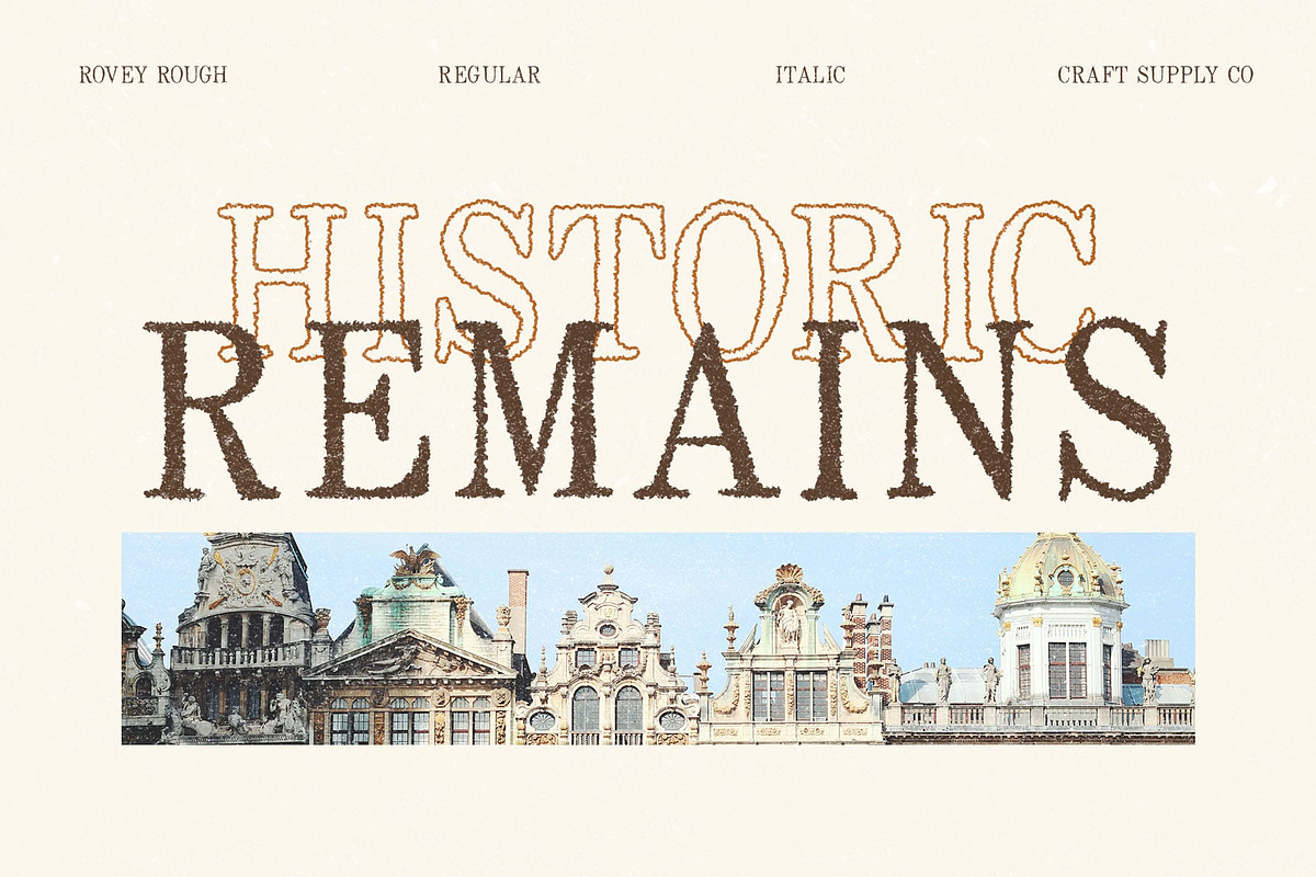 Rovey Rough, a Serif Font by Craft Supply Co. (Photo 6 of 8)