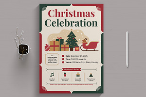 Christmas Celebration Flyer, a Flyer Template by MightyDesign