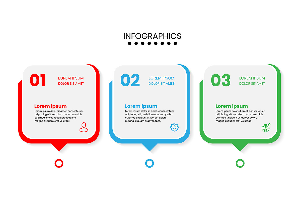 Modern infographic 3 steps template, a Presentation Template by Walldecorated