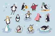 Winter Penguins, a Pattern Graphic by GooseFrol (Thumbnail 2 of 8)