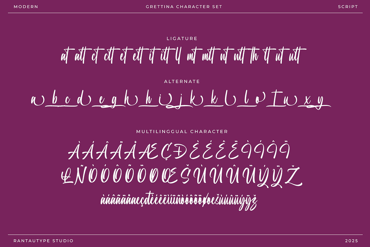 Grettina Modern Handwritten Font, a Handwritten Font by RantautypeStudio (Photo 14 of 14)