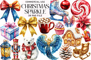 Sparkle Christmas Clipart, an Illustration by Daily.Designs (Thumbnail 1 of 3)