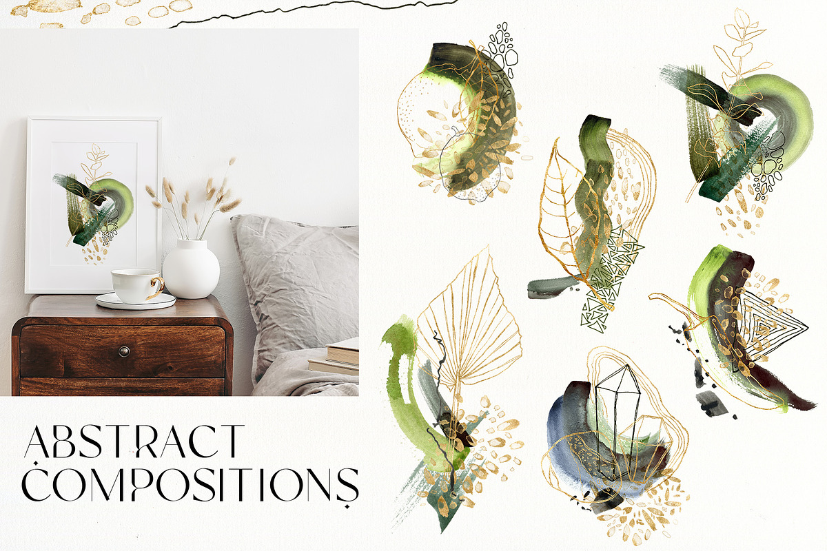 JADE Green watercolor backgrounds, a Texture Graphic by Yuliya Derbisheva (Photo 10 of 13)