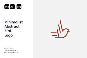 Minimalist Abstract Bird Logo, a Branding & Logo Template by Luxury Logos