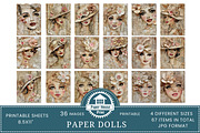 Paper Dolls Junk Journal Pages, an Illustration by NiiiNArt (Thumbnail 3 of 8)