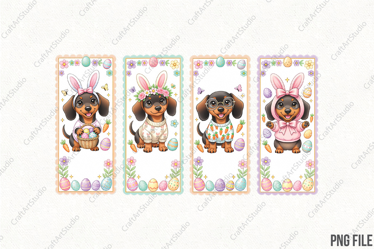 Easter Dachshund PNG, Easter PNG, an Illustration by CraftArtStudio (Photo 1 of 4)