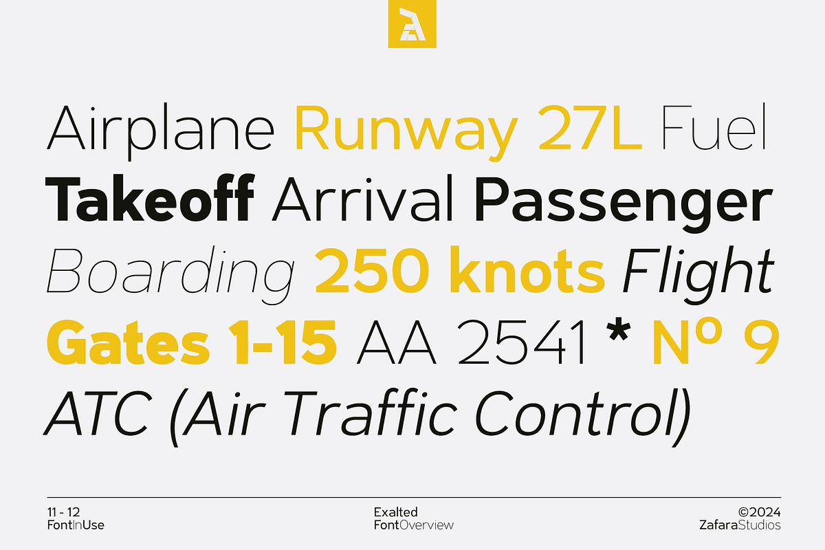 Exalted - Geometric sans serif, a Sans Serif Font by Zafara Studios (Photo 11 of 12)