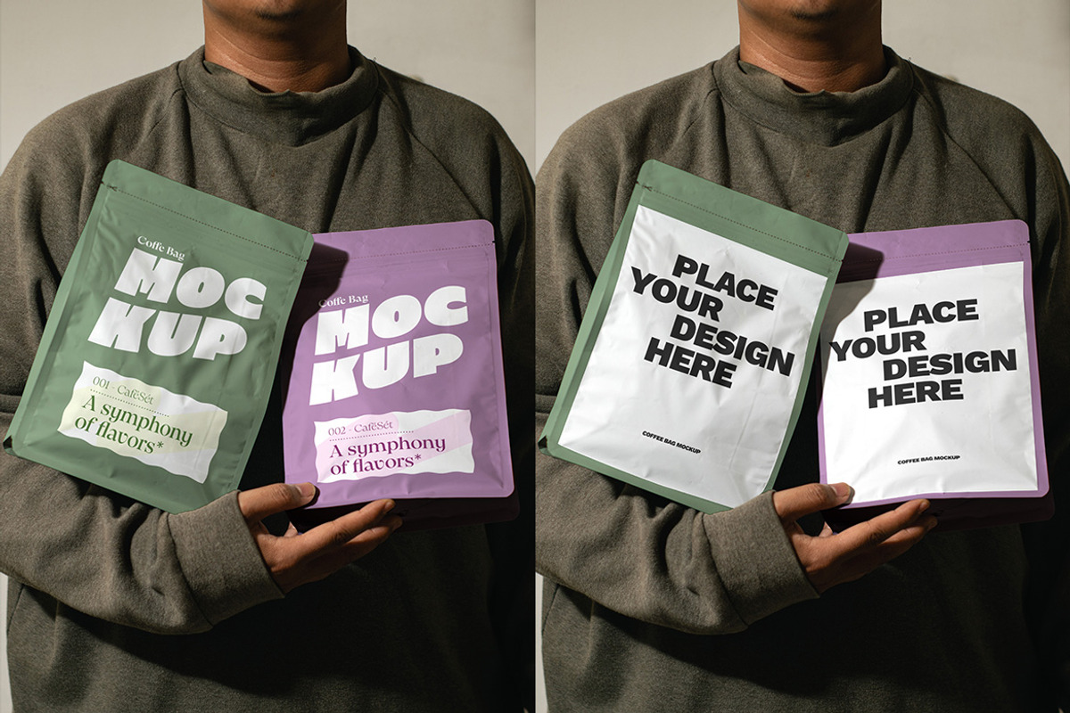 Coffee Bag Mockup - VOL 1, a Product Mockup by Simetrica Labs (Photo 2 of 5)