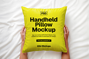 Handheld Pillow Mockup PSD, a Merchandise Mockup by Elite Mockups (Thumbnail 1 of 2)