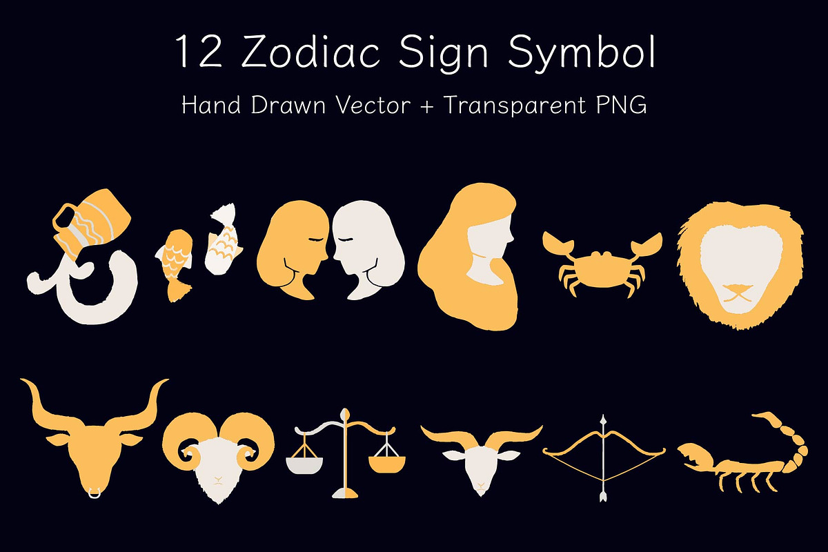 Zodiac Sign Vector Illustration Set, an Illustration by Dawnside Graphic (Photo 3 of 11)
