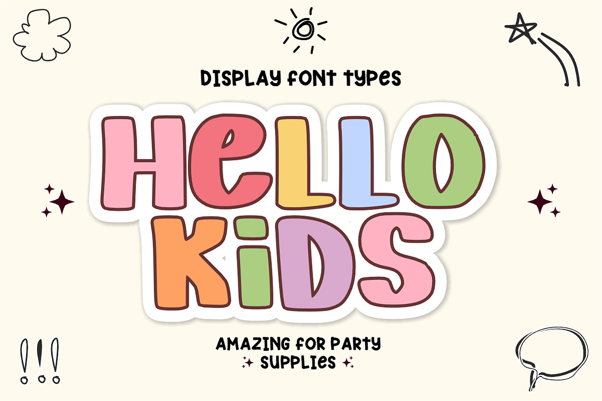 Summer Splashy - Bubbly Display Font, a Handwritten Font by KiddoGlyphs Studio (Photo 3 of 5)