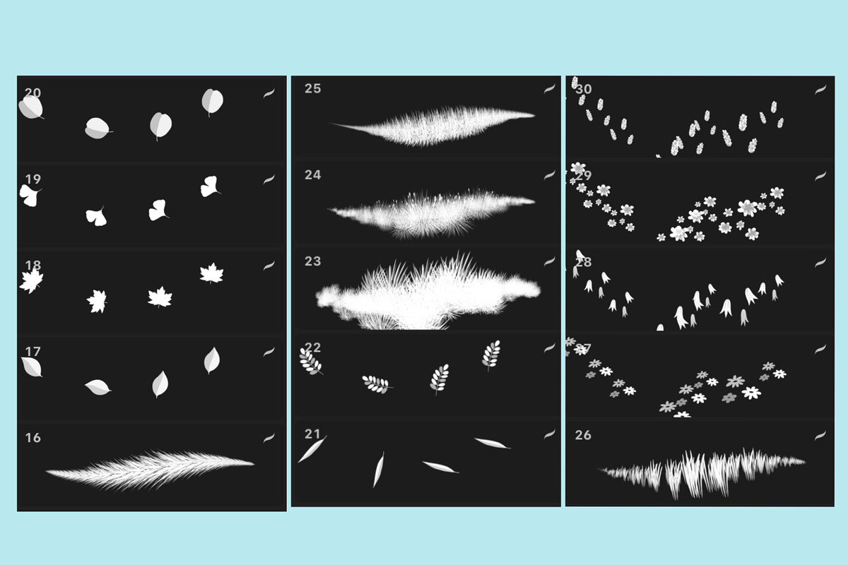 Foliage Procreate brushes, a Brush Add-On by Veronika Gotovceva (Photo 3 of 4)