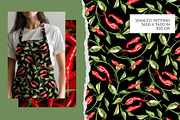 Chili Pepper Seamless Patterns Set, a Pattern Graphic by Gribanessa (Thumbnail 2 of 3)