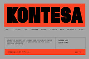 Kontesa Display Typeface, a Sans Serif Font by Foxtype (Thumbnail 1 of 12)