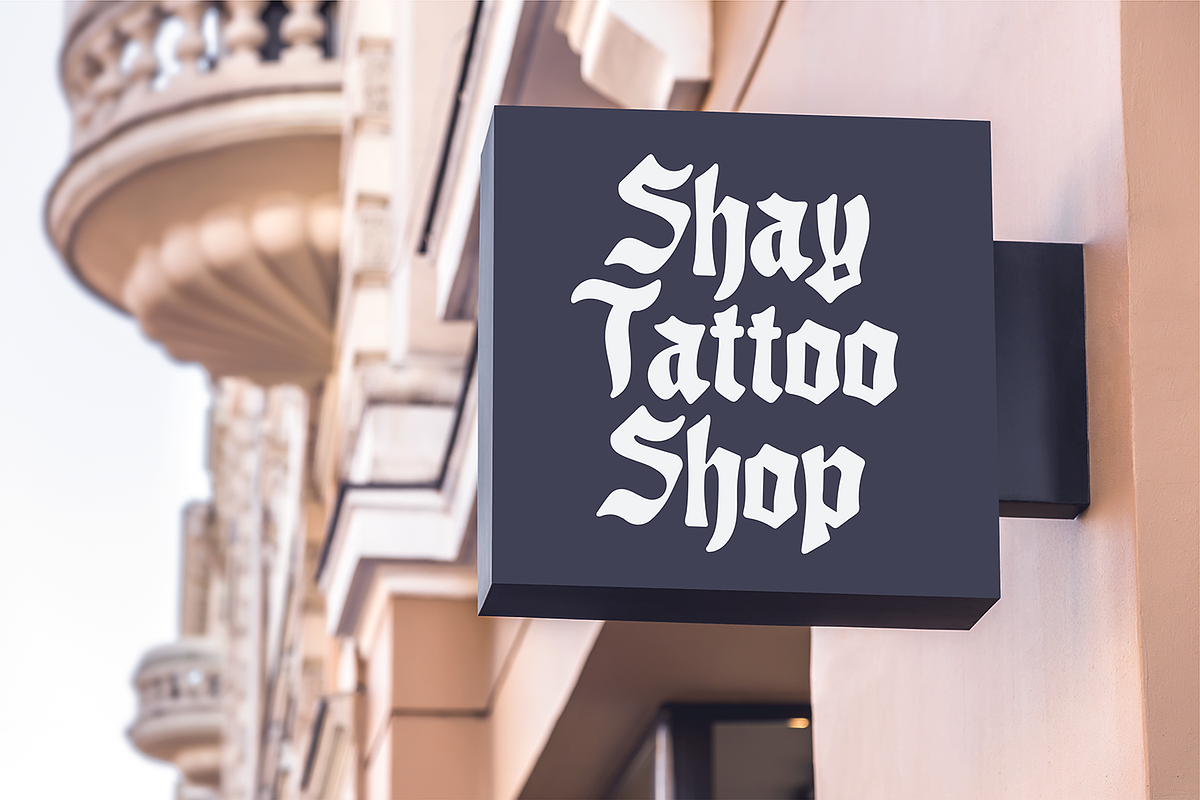 MIDNIGHT Stylish Gothic Font, a Blackletter Font by Blush Font Co. (Photo 2 of 6)