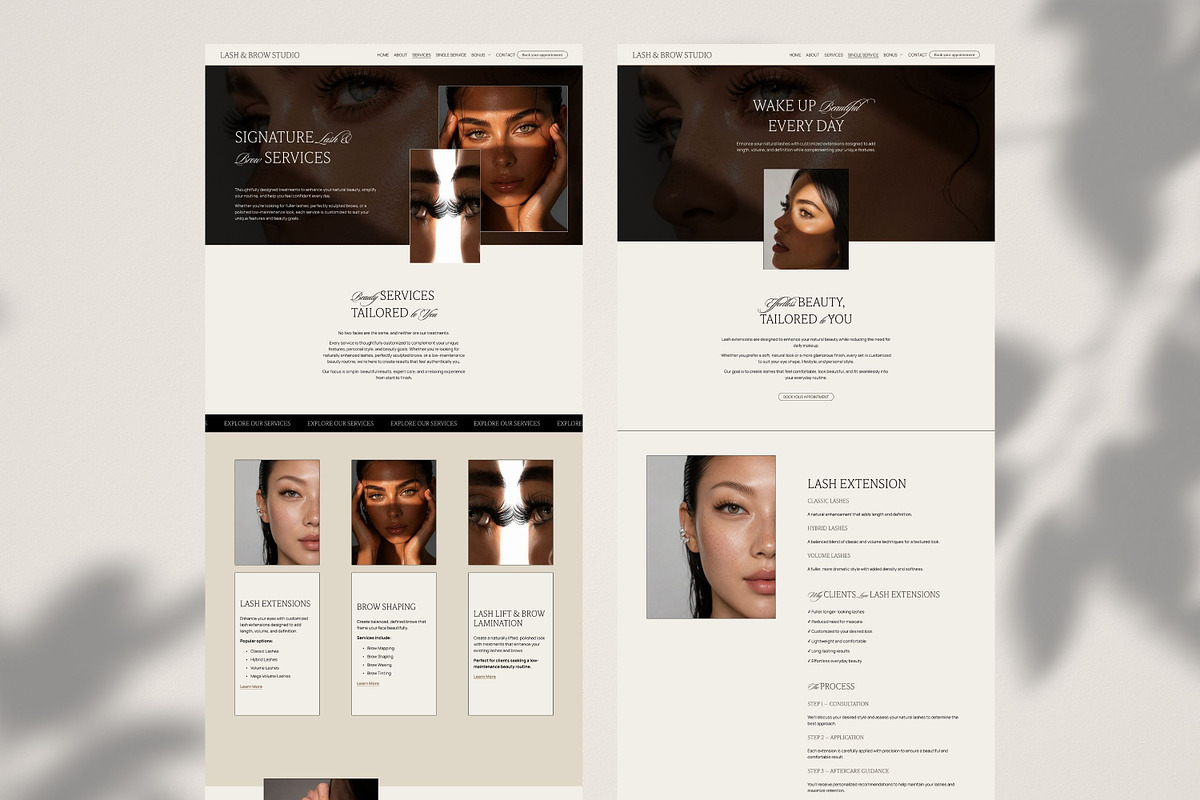 Template Squarespace Lash & Brow, a Squarespace Template by Studio Marmotte (Photo 8 of 11)