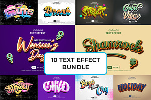 10 Text Effect Style Bundle