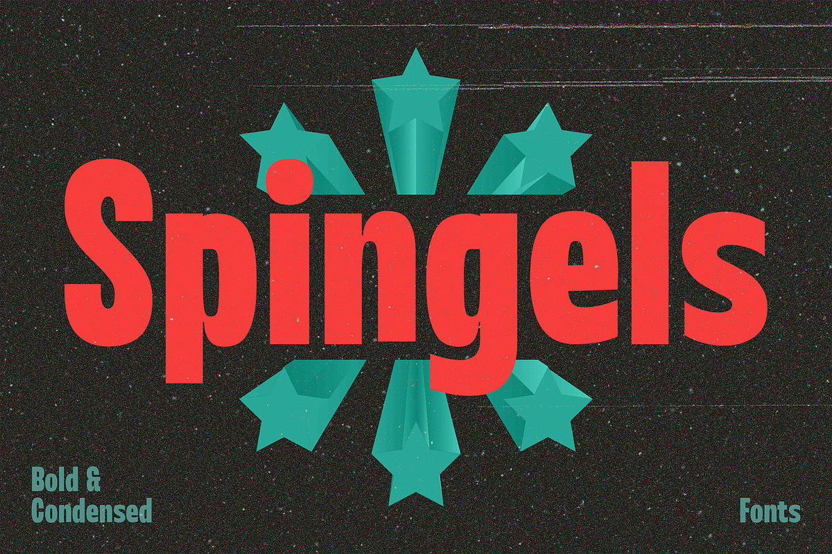 Spingels - Bold Condensed Fun Fonts, a Sans Serif Font by Konstantine Studio (Photo 1 of 4)
