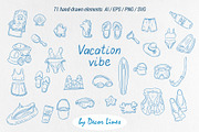 Coastal Vibe Doodles, an Object Illustration by Decor Lines (Thumbnail 6 of 19)