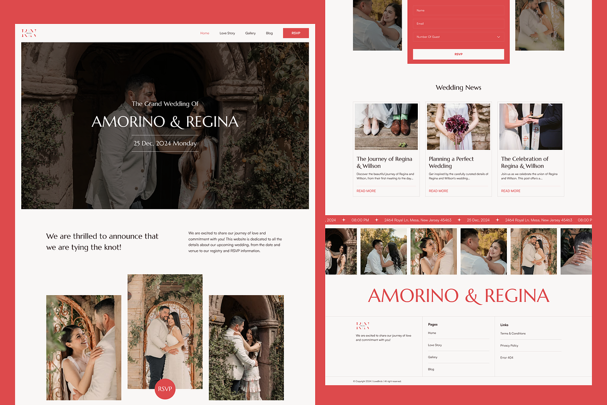 Rajal - Wedding Framer Template, a Landing Page Template by UI/UX Ocean (Photo 2 of 5)