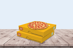 Pizza Box Packaging Mock-Ups