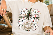 Merry And Bright Christmas Bow PNG, a Seasonal Illustration by Creative Art (Thumbnail 2 of 3)