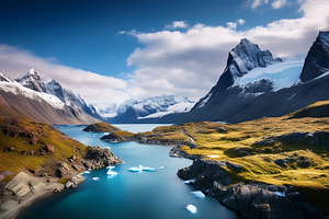 nordic natural landscape AI generated, a Photo by WorldOfPhotos