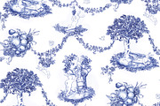 Harvest Bunnies - Toile De Jouy, a Pattern Graphic by YvY (Thumbnail 2 of 9)