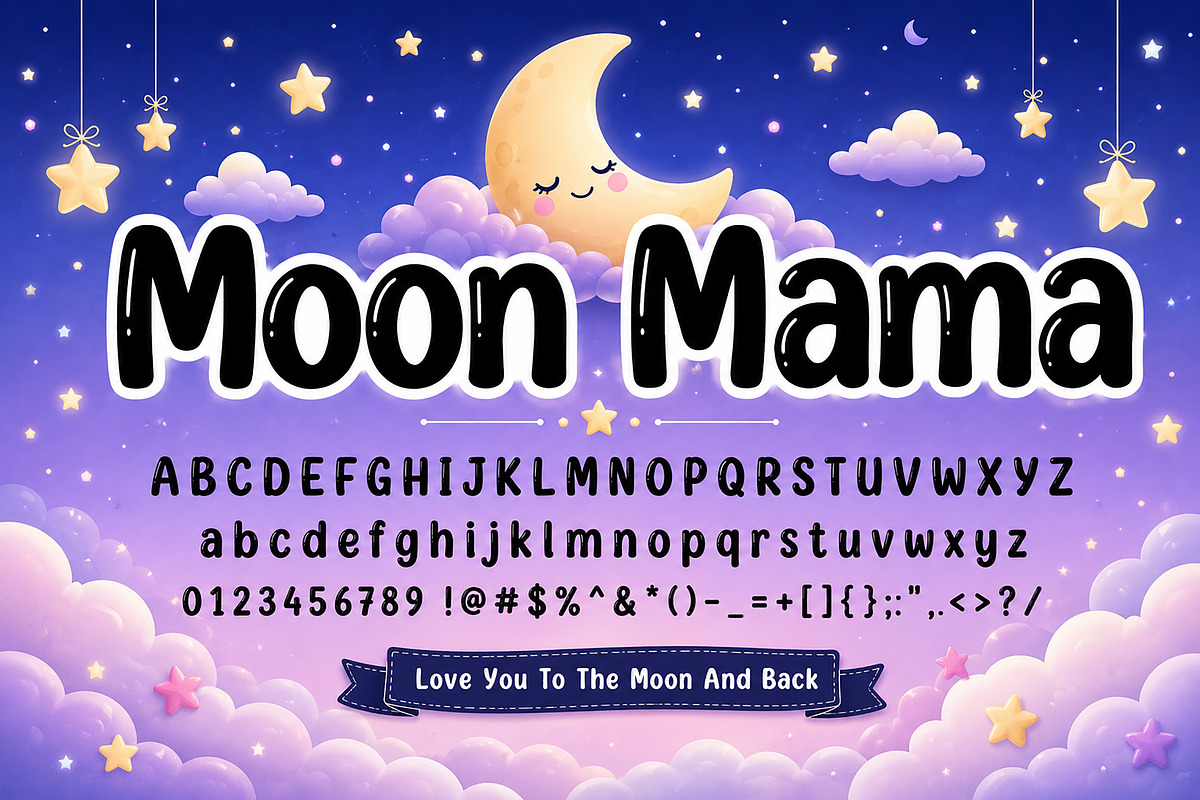 Moon Mama, a Serif Font by Wow Magic (Photo 2 of 6)
