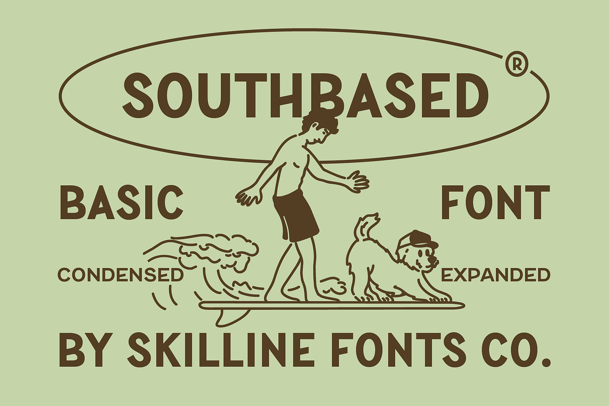 SFC Southbased, a Sans Serif Font by Skilline Supply Co. (Photo 1 of 5)