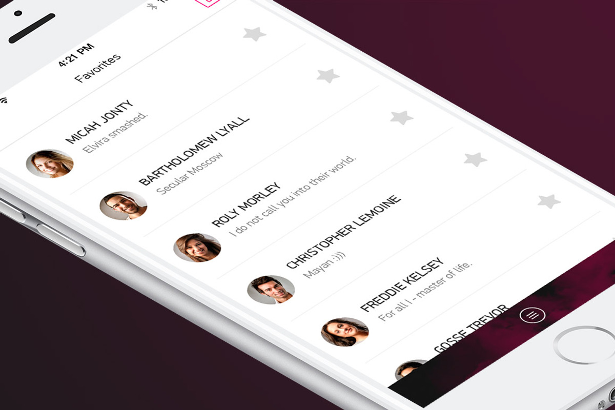 Messenger Template for iPhone, an UI Kit Template by Made by Rheon (Photo 4 of 5)