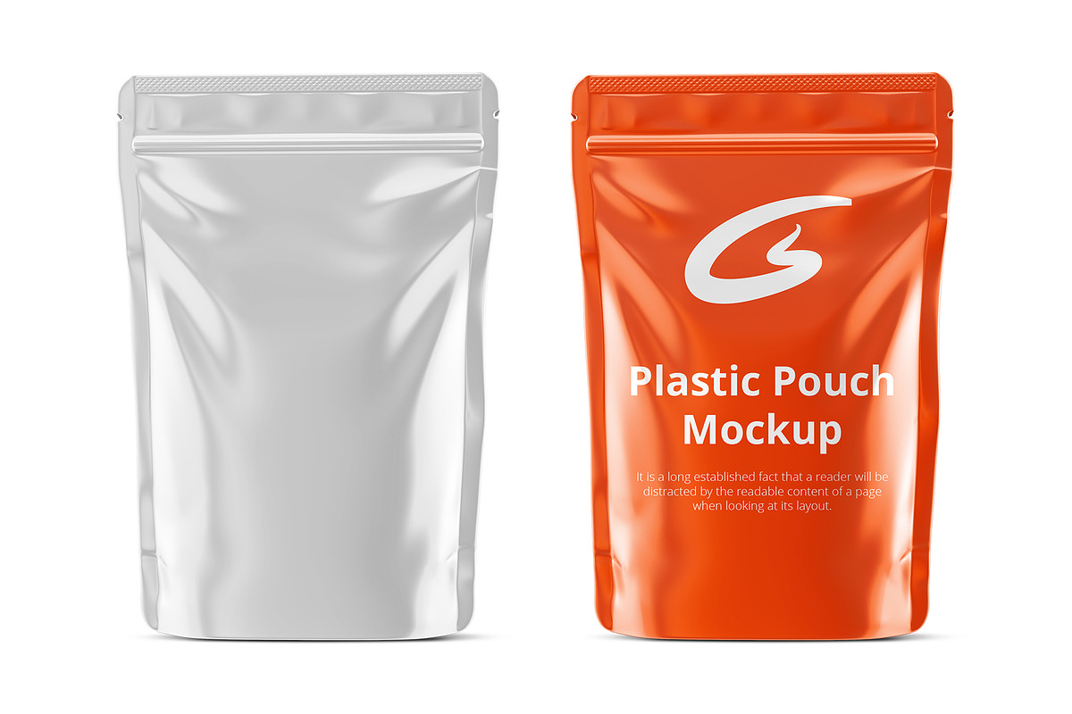Plastic Pouch Mockup, a Packaging Mockup by GraphicsPixel (Photo 1 of 3)