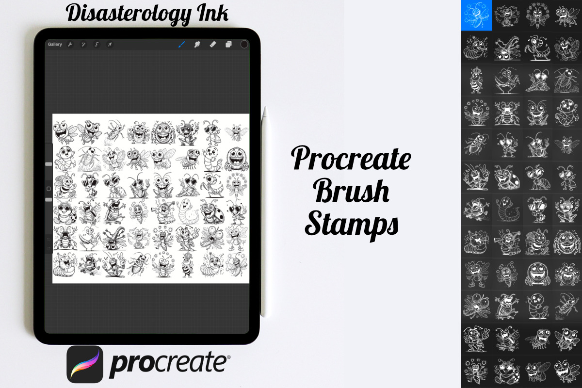 Crazy Cartoon Insects Set 1, a Brush Add-On by Disasterology Ink (Photo 3 of 10)