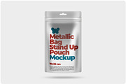 Metallic Stand-up Pouch Mockup, a Packaging Mockup by Reformer Mockup (Thumbnail 4 of 5)
